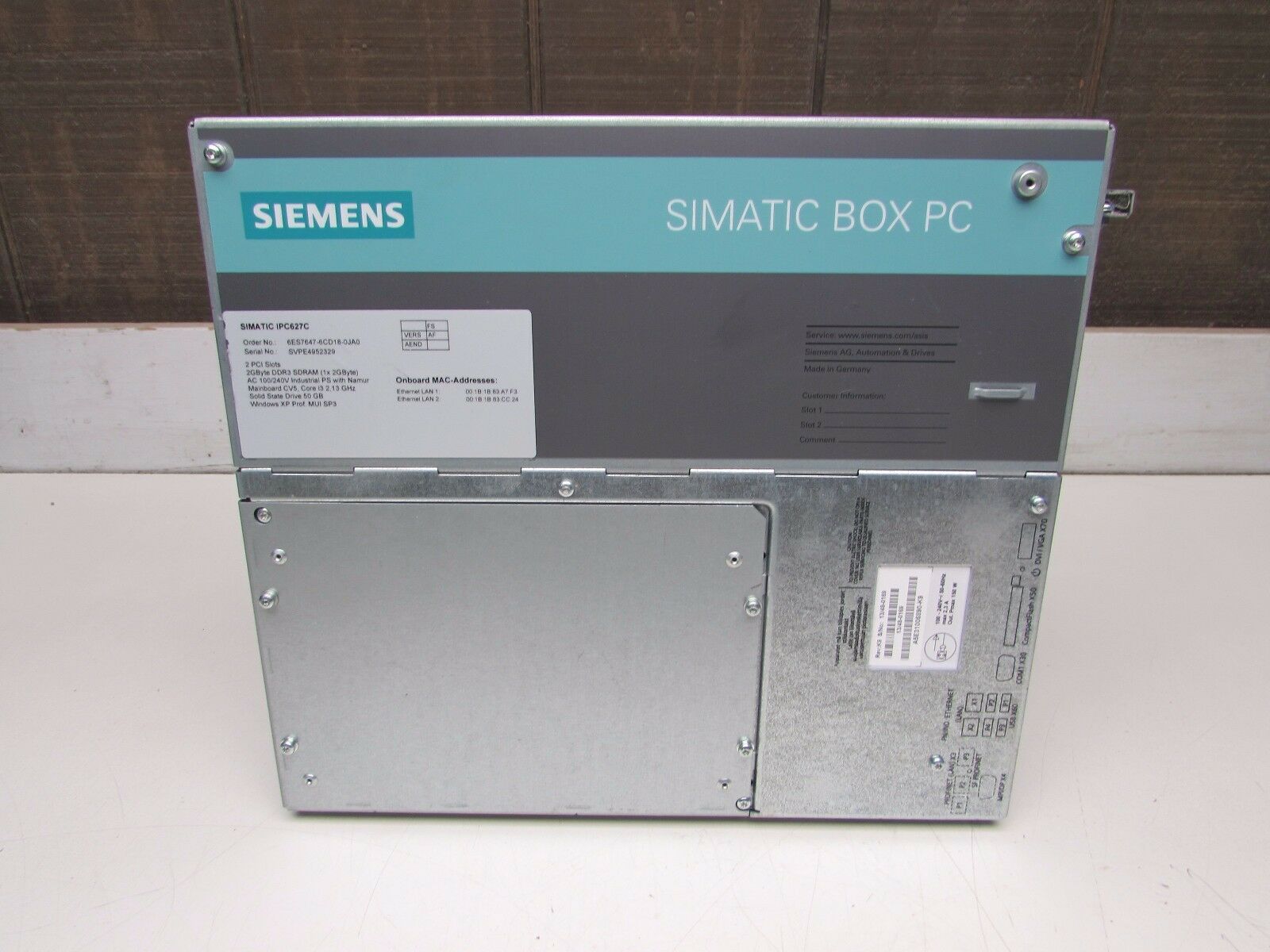 SIMATIC BOX PC, IPC627C西門子工業(yè)電腦維修