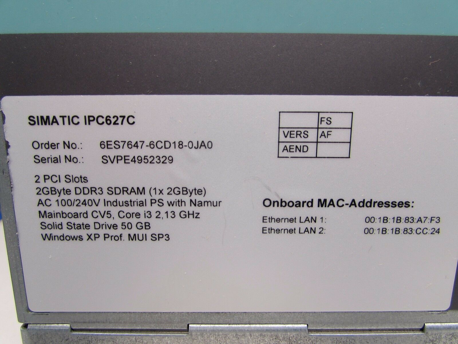 SIMATIC BOX PC, IPC627C西門子工業(yè)電腦維修